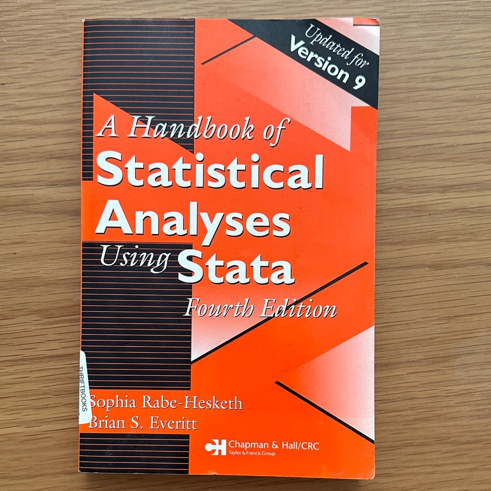 A Handbook of Statistical Analyses Using Stata Fourth Edition